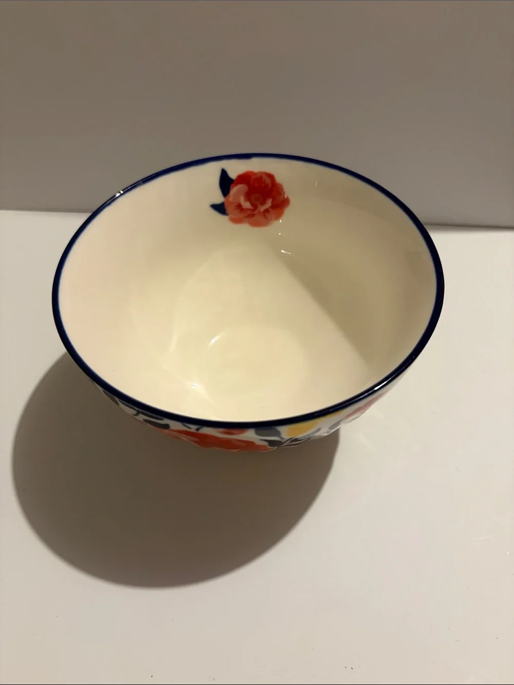 Potter's Studio Ceramic Floral Soup Salad Snack Bowl